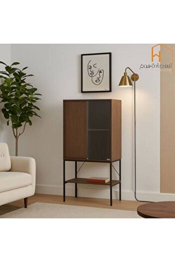 Al Saada Home Versatile Buffet Cabinet - 70 X 40 X 143 cm - Brown