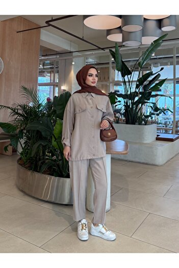 NİSUM MODA Modal Suit with Shirt