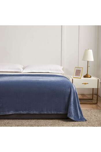 Caressa Bedspread, 221, 200 x 220 cm, polyester, blue