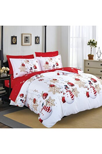 Caressa Christmas Bedding Set, Polyester, HFJ-02 XMAS, 2 Persons, Multicolor, 6 Pieces