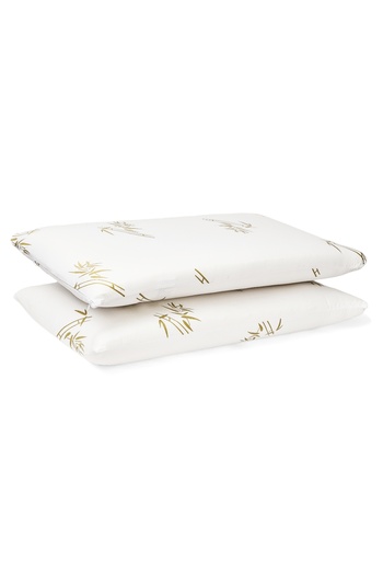 Meltem Textil Memory Bamboo Sleeping Pillow, Memory Foam + Supersoft Microfiber, 40 x 70 cm, Set of 2