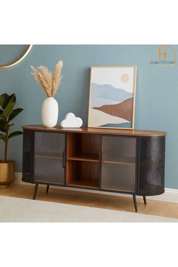 Al Saada Home Multipurpose Buffet Cabinet - 81 X 40 X 160 cm - Black