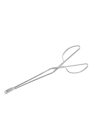 FACKELMANN Chrome Plated Grill Tongs, 40961, Stainless Steel, 29 cm