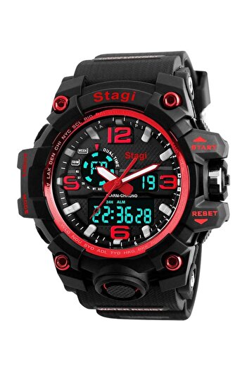 Stagi Men's Water Resistant Analog/Digital Watch ST1155