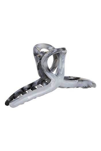 ANTBRO - Hair Clip Grey Marble Loop Shape, 11cm