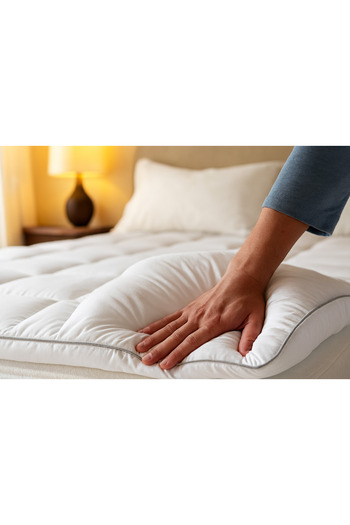 l'elefante Premium 14 cm Microfiber Mattress Topper – Ultra Soft, Hypoallergenic, Breathable Mattress Topper