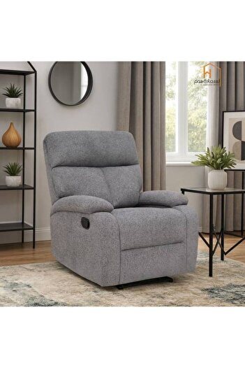 Al Saada Home Fixed Recliner Chair - Gray