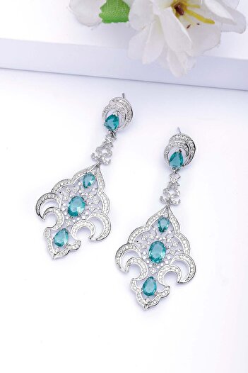 Avant-Garde Paris Contemporary Designer Green Drop Earrings