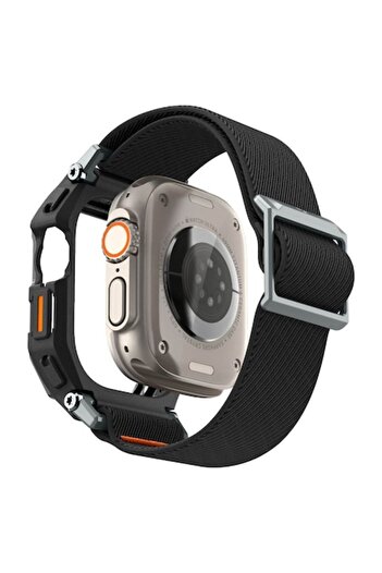 Danex Protective Case for Apple Watch Ultra/Ultra 2 + F95 Strap, Zinc, Matte Intense Dark