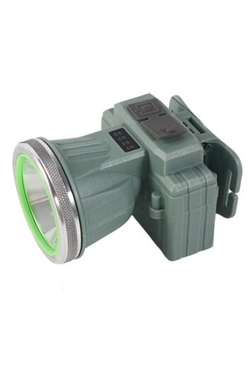 Danex LED Head Mount Flashlight, Long Zoom Range, USB Rechargeable, Powerful Light, Light Green