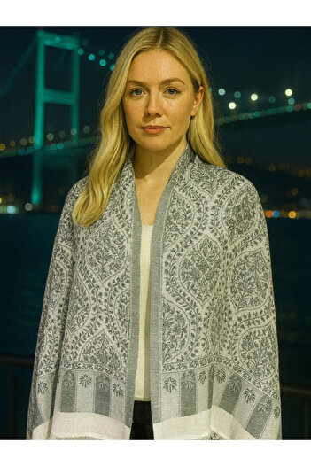 fiore fashion Modal Embroidered Shawl