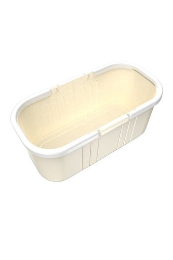 Danex Flat Mop Bucket, 45 x 25 x 17.8 cm, Compatible with Mop, 37 x 15 cm, Yellow