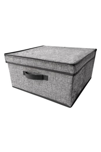 ANTBRO ® Storage Box with Lid, Gray/Black, 40x40x20 cm