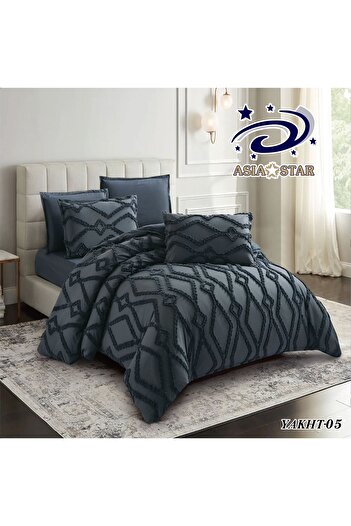 Asia Bohemian patterned bedspread, 6 pieces