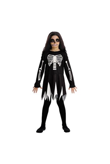 ATS Halloween Costume with Black Skeleton Dress, for Kids, ATS, Size 10-12 Years
