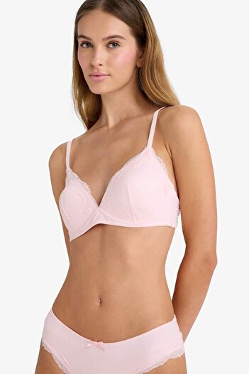 DeFacto Micro Padded Unpadded Bralette-Fall in Love (25 Au)