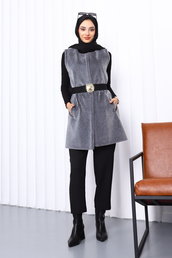 İmajButik Smoked Pocket Fur Vest