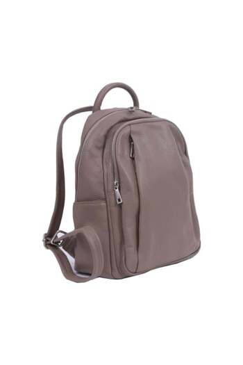 AZZURA Chelsea backpack, 100% natural leather, white, 8087