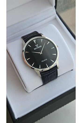 Raymond Rym-631494 Quartz Classic Men's Watch - Slim Case - New Season Silver-Black