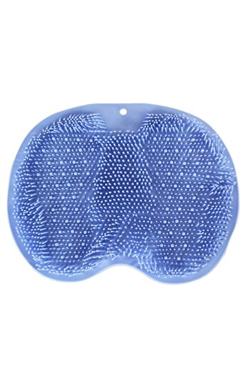 AllizBan Silicone Shower Mat, AllizBan, Foot Massage and Cleaning, 30 x 25 CM, Blue