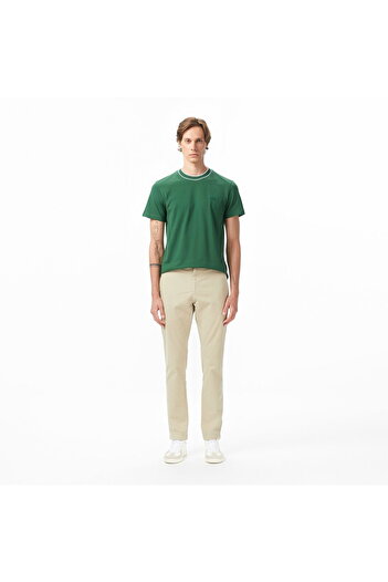Lacoste Men's Slim Fit Brown Chino Trousers