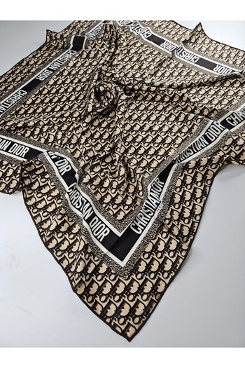 Webinay Home D Pattern Cd Theme Twill Silk Scarf Premium Silk Scarves Hijab