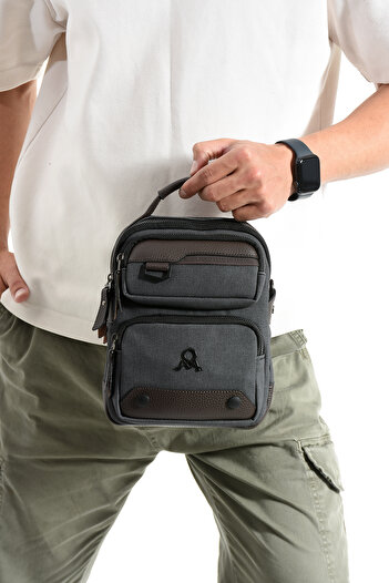 Çanta Trend Mega Bag Canvas Series Multi-Compartment Crossbody/Handheld Men's Bag