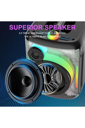 singe Portable Super Bass Bluetooth Speaker 10W Light 6.5 Inch ZQS606S