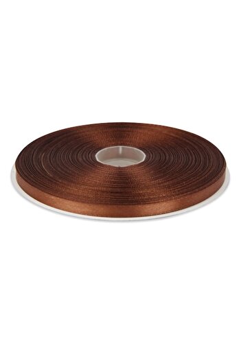 Creativ Deco Plus Satin Ribbon 0.6 cm Wide, Color Brown, 22 m Roll