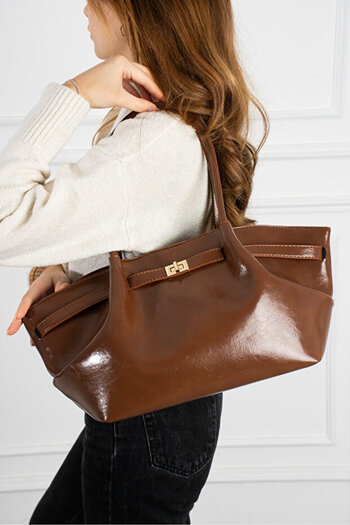 Rivina Zue Women's Premium Mink Hand and Shoulder Bag with Special Lock Accessories