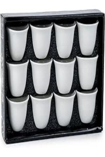 undefined Coffee and tea cups, white, 12 pieces