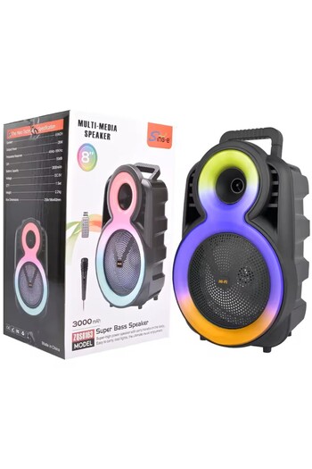 singe Wireless Bluetooth Speaker, Stereo Sound, TF Memory, USB Port, Rechargeable Microphone Port