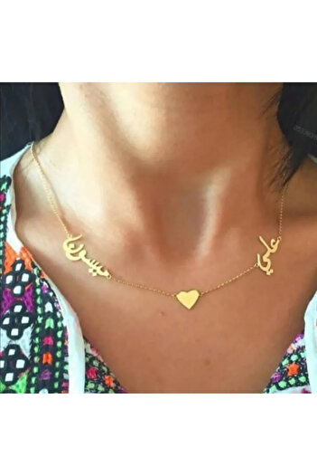 Black Season Two Names and a Heart Necklace | Gold or Silver Plated | Black Season