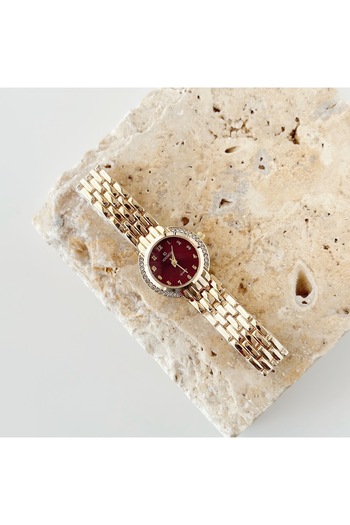 Vesce Atelier Rona Gold Burgundy Watch