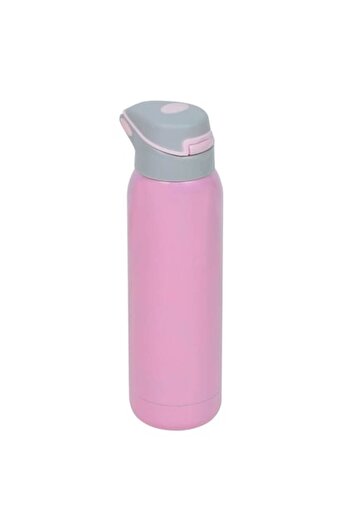 SHOPIENS Insulated Water Bottle - Matte Pink, 500ml, Stainless Steel, with Straw