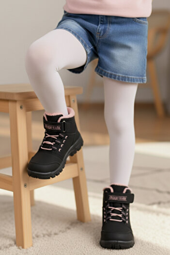 DİGGO KİDS Girls' Winter Boots - Waterproof Fur-Lined Outdoor Boots, Warm Shoes with Non-Slip Soles
