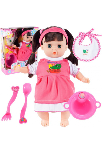 MalPlay Long hair doll with pink dress and accessories