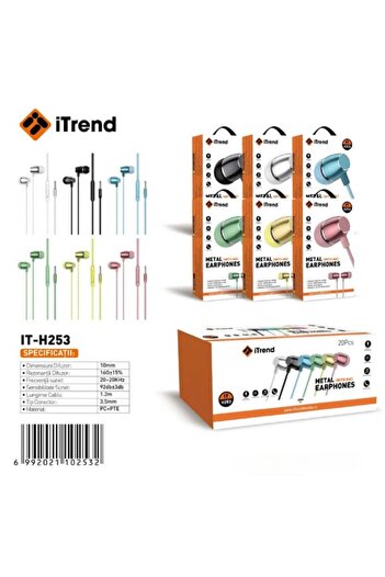 itrend Headphones with Wire and Microphone IT 253 Various Colors