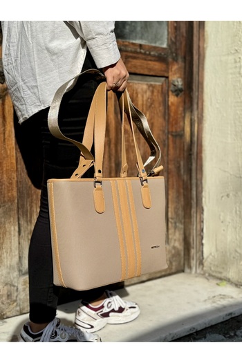 Just Polo Women's New Season 3 Compartment Large Size Stylish Shopper Hand & Shoulder Bag