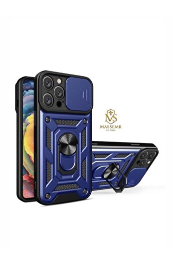 Massemr iPhone 12 Pro Case with Tank Lens Ring Shockproof Premium Silicone Cover Protection with Stand