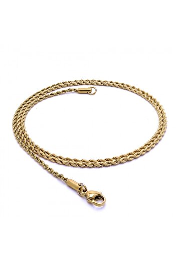 FM Coiled Rope Steel Necklace 2mm 3183Cek023