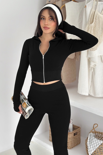 Noa Noa Women's Lycra Zipper Suit – Bold & Bodycon Style