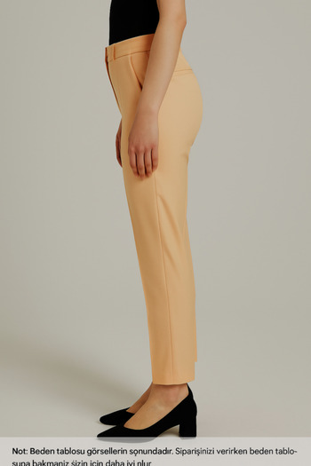 HANIMCA GİYİM Lycra Winter Regular Size Pants with Side Pockets and Elastic Waist Back
