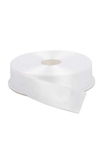 Creativ Deco Plus Satin Ribbon 2.5 cm Width, White Color, Roll 22 m