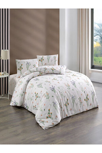 Bikaya Home Kristal Ranforce Double Duvet Cover Set |   100% Cotton |   57 Tel |   4 Pieces |   Luxury Box