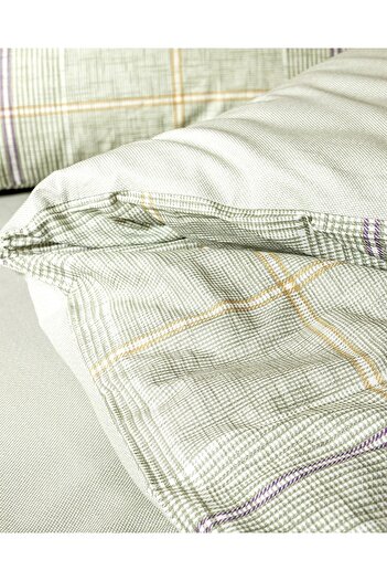 Madame Coco Bettine Double Cotton Printed Duvet Cover Set - Khaki