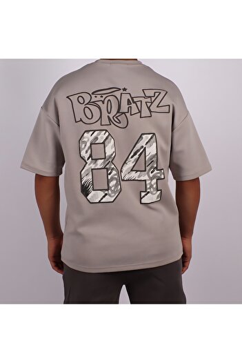 Red Planet Oversize T-Shirt with Number 84 Print