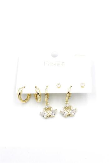 Royaleks Multiple Swan Earrings - Gold