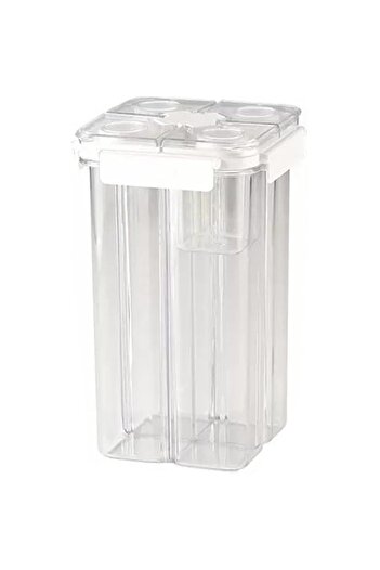 Generic i Large-capacity multi-compartment cereal storage jar, Easy-pour Grain Dispenser, kitchen food stora
