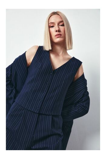 LC Waikiki Buttoned Vest - Navy Blue